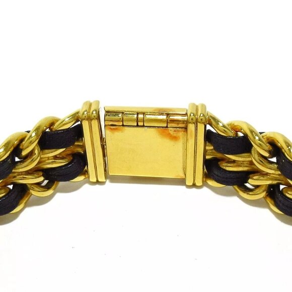 100% Authentic CHANEL Premiere Gold Black Women's Wrist Watch 1464-100524 - Picture 10 of 12